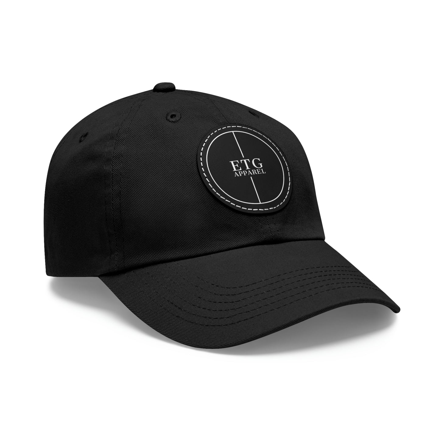 ETG- Dad Hat with Leather Patch (Round)