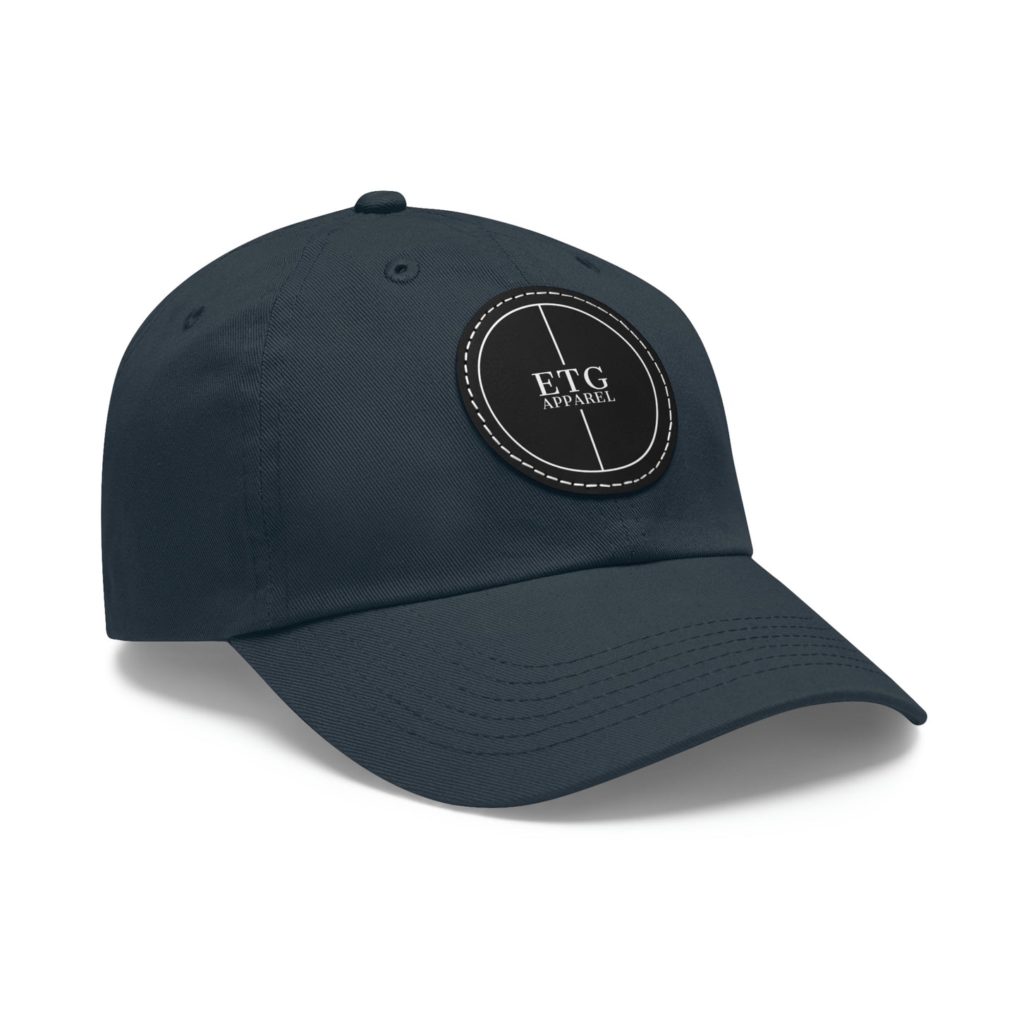 ETG- Dad Hat with Leather Patch (Round)