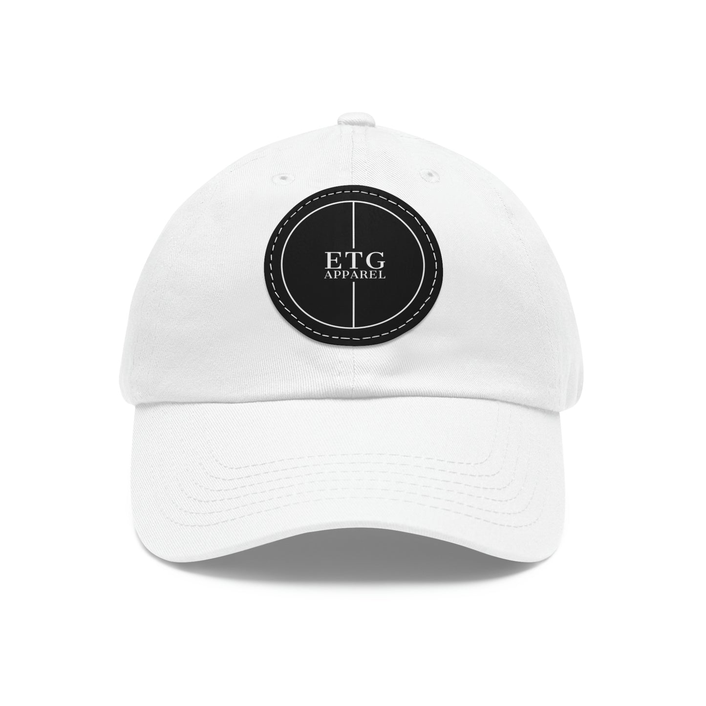 ETG- Dad Hat with Leather Patch (Round)