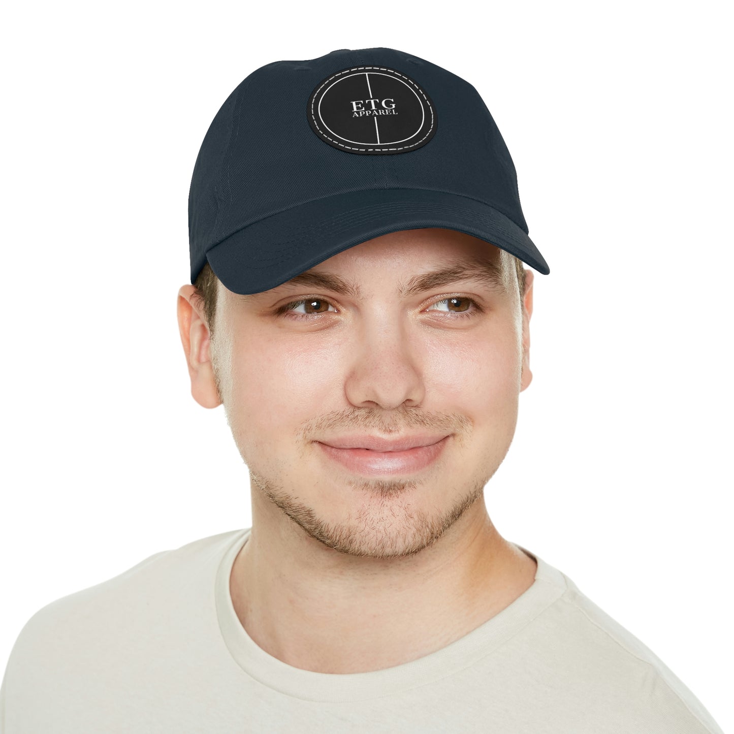 ETG- Dad Hat with Leather Patch (Round)