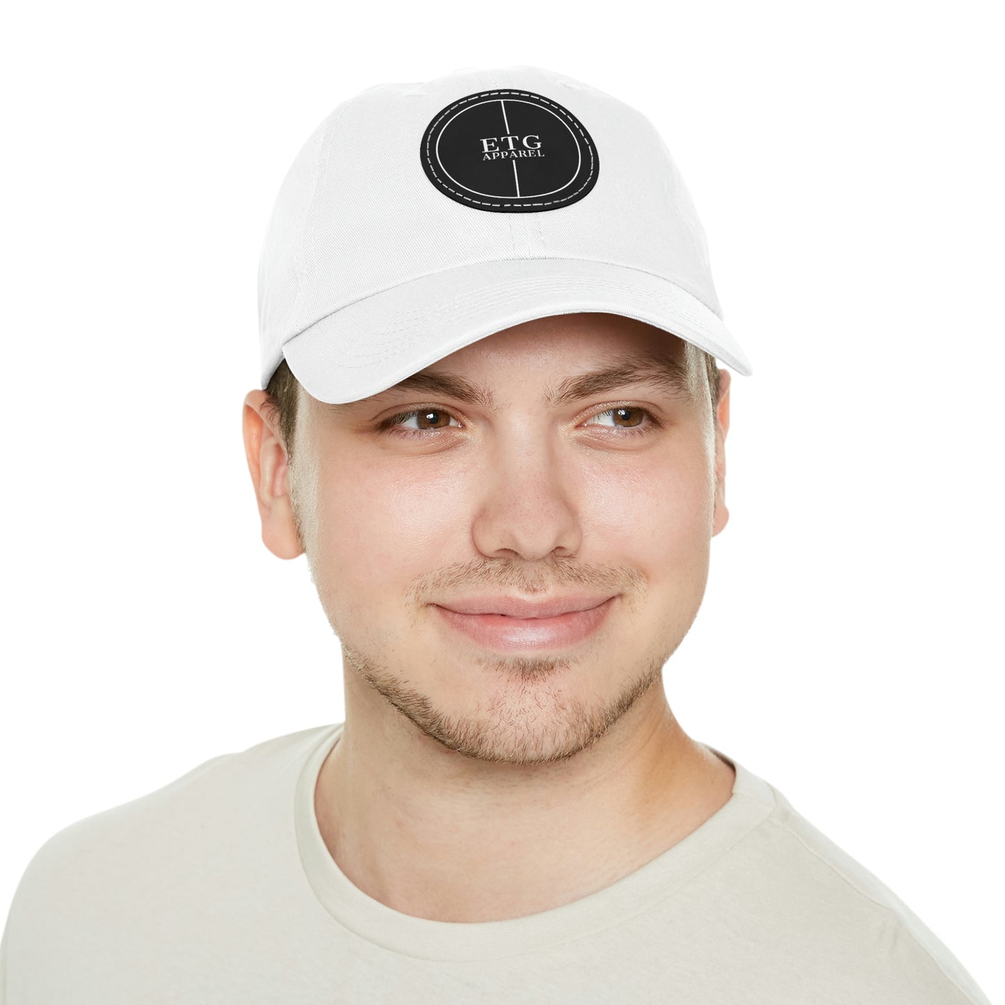 ETG- Dad Hat with Leather Patch (Round)