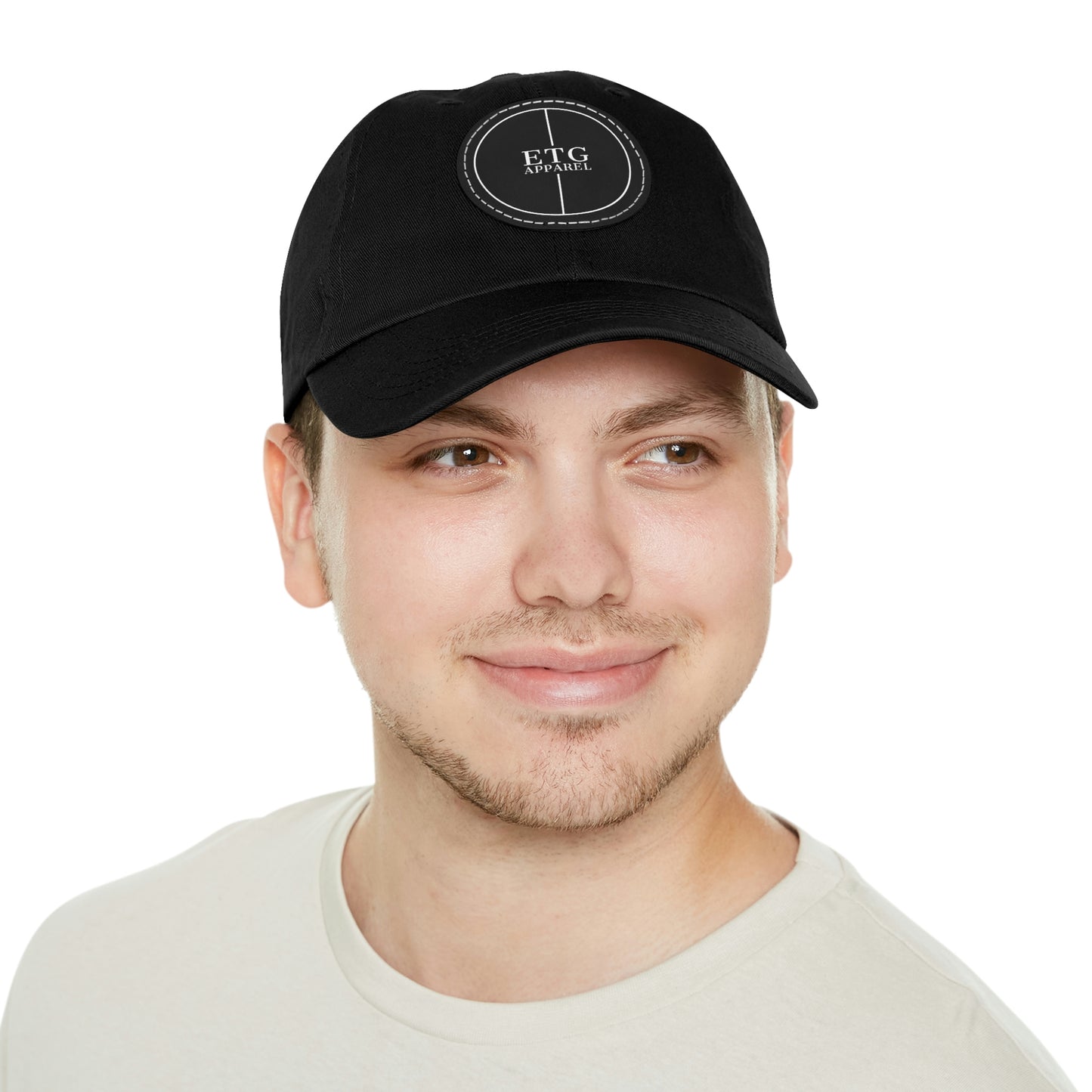 ETG- Dad Hat with Leather Patch (Round)