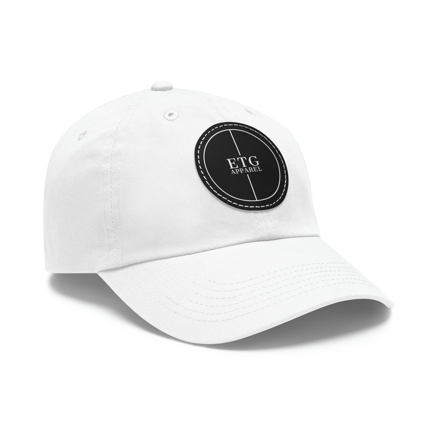 ETG- Dad Hat with Leather Patch (Round)