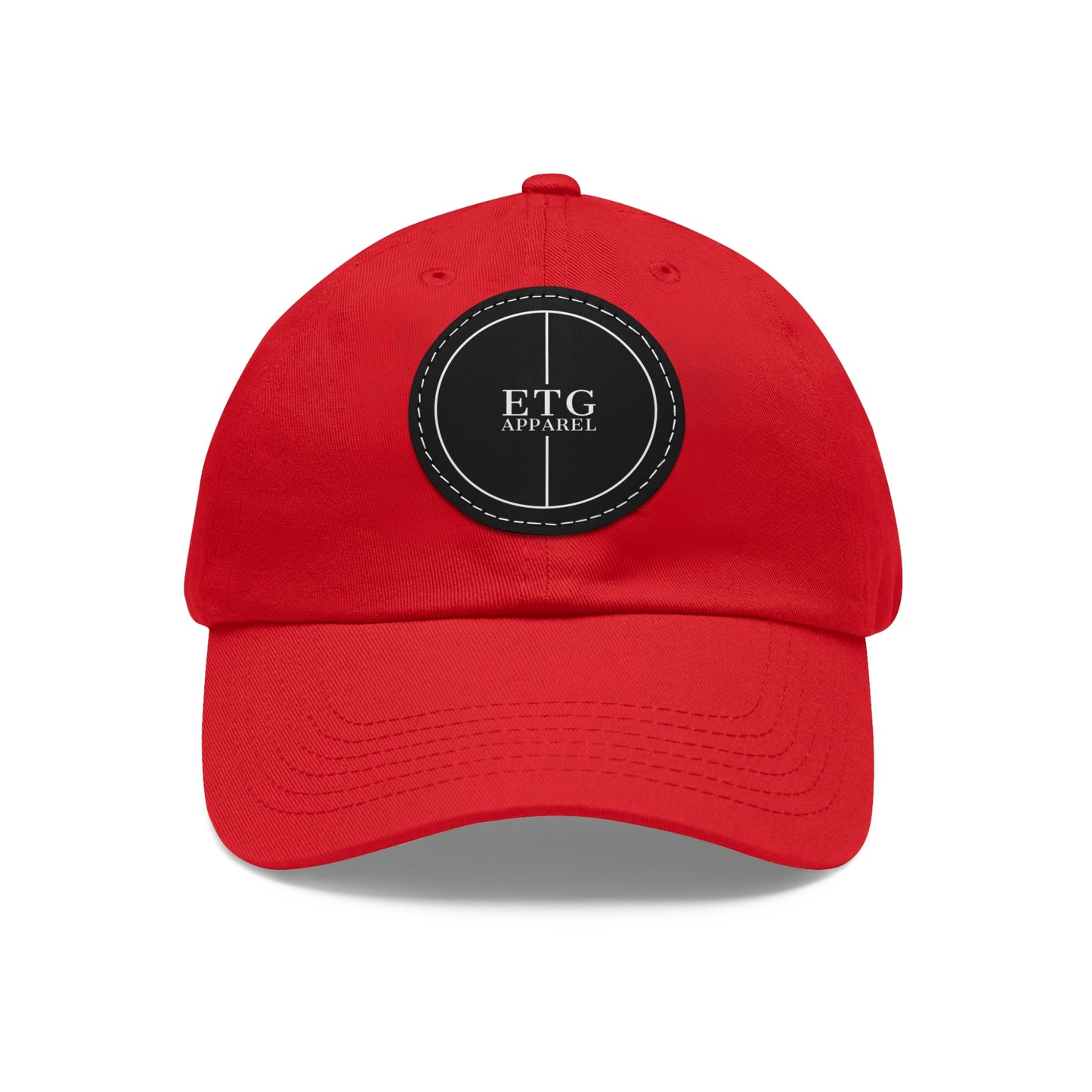 ETG- Dad Hat with Leather Patch (Round)