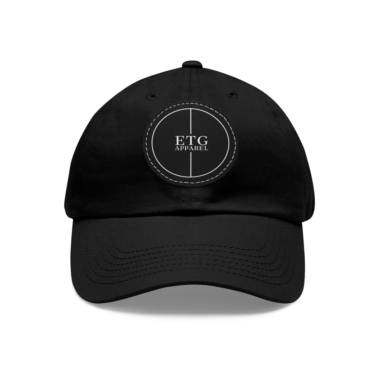 ETG- Dad Hat with Leather Patch (Round)